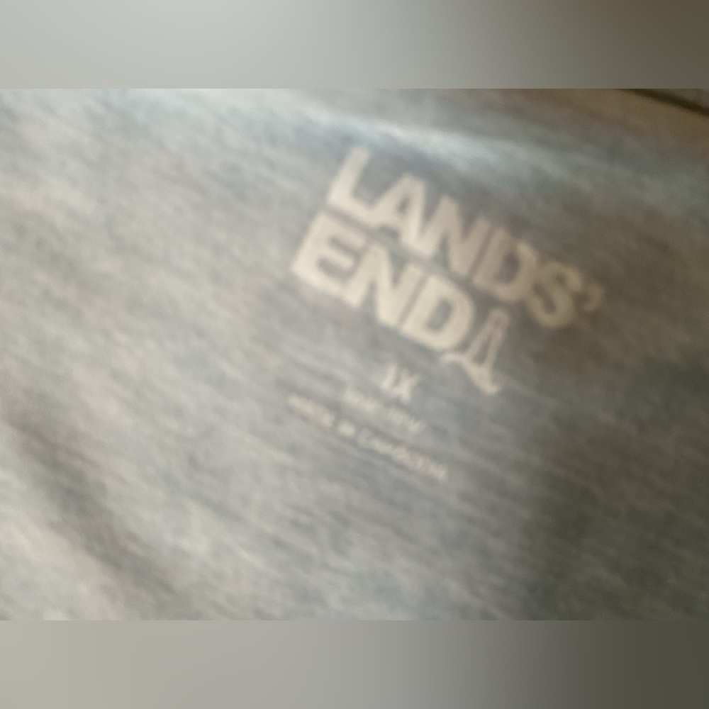 Lands' End Blue Oversized Blouse, 1X - Picture 6 of 6